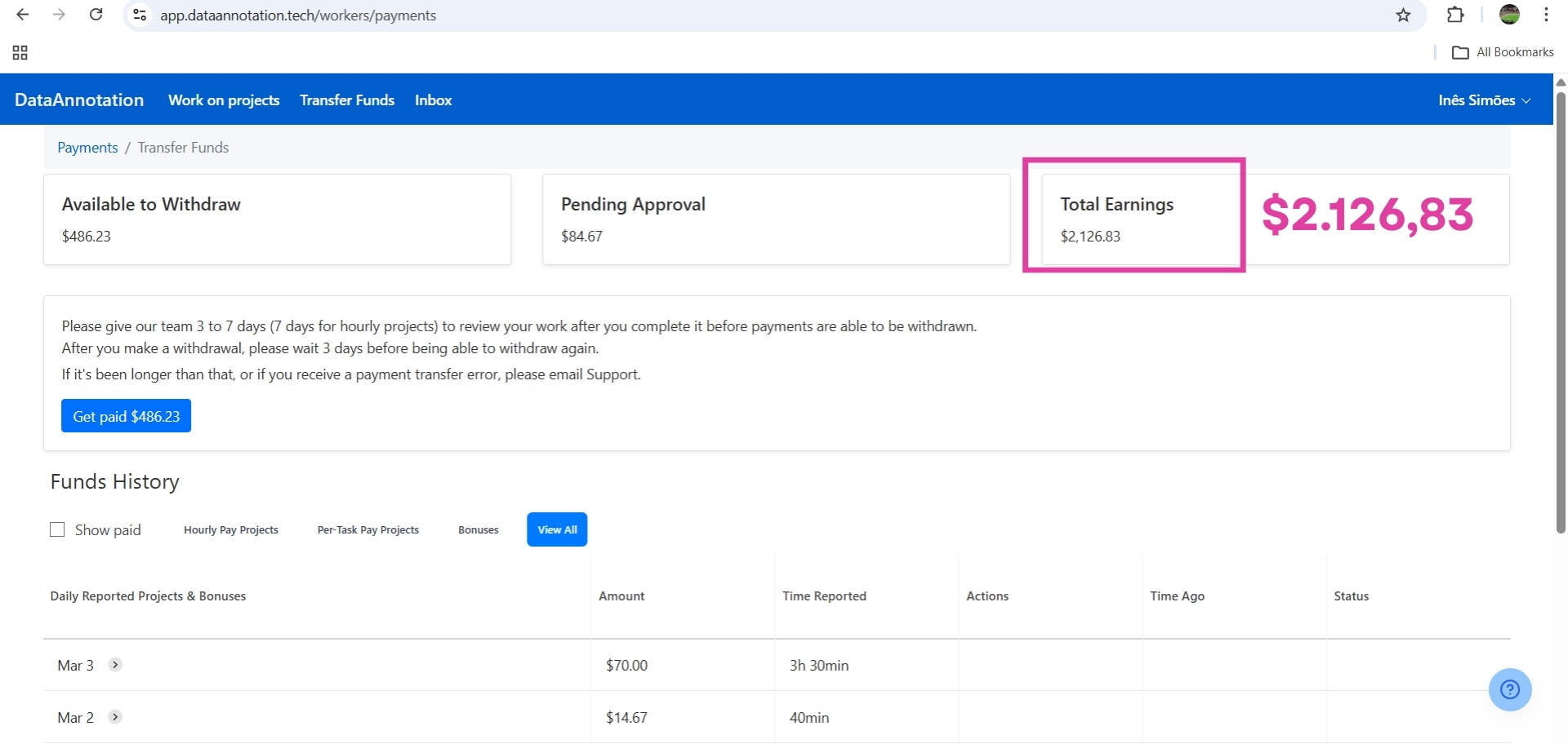 Comprovante de pagamento DataAnnotation